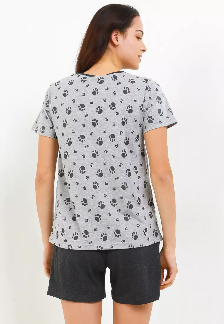 Pyjama Baju Tidur  Short Sleeve Short Pants Sleepwear