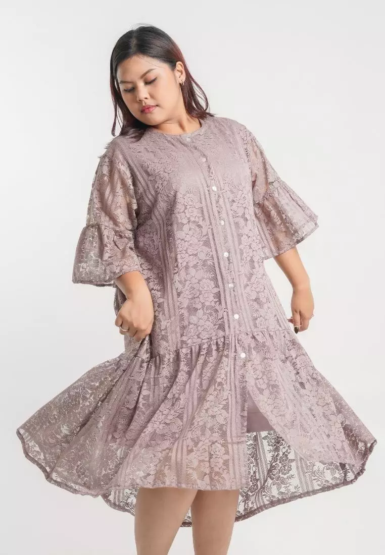 Plus Size Party Dress Aveline Ash Lilac