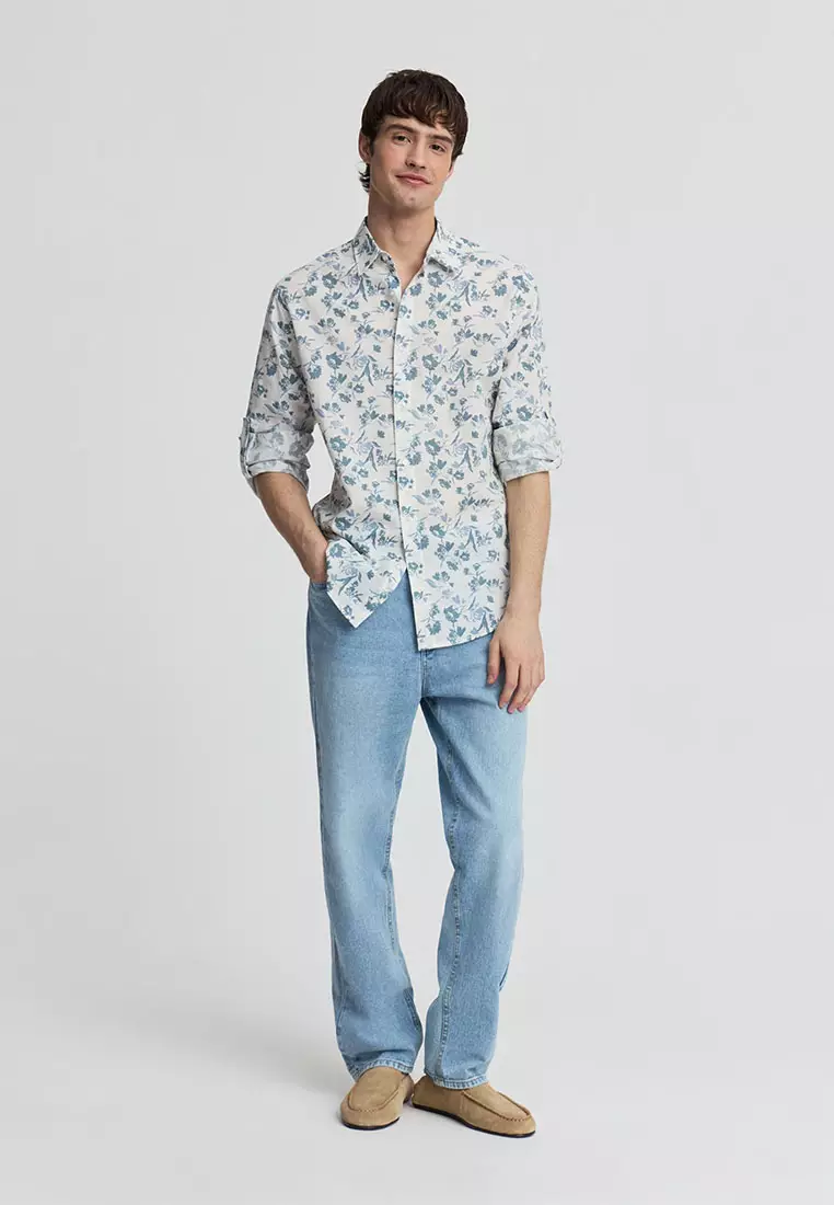 Men's Floral Print Shirt