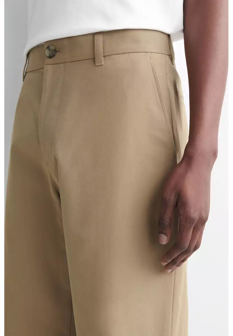 COTTON REGULAR-FIT STRAIGHT-LEG CHINOS