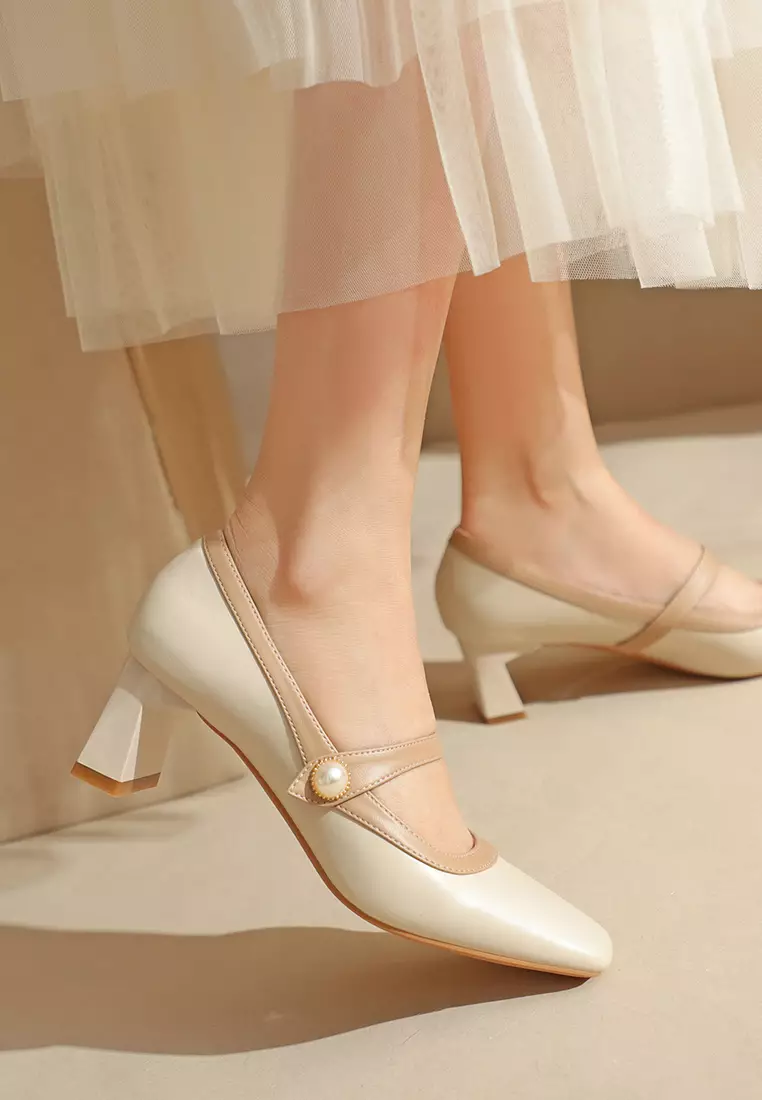 5CM Microfiber Leather Mary Jane Shoes 2355-2