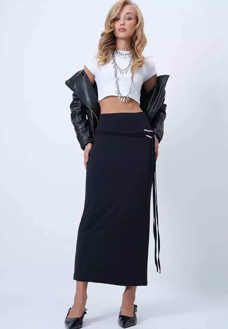 High Waist Midi Skirt