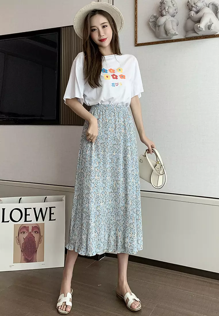 Floral shop skirt malaysia