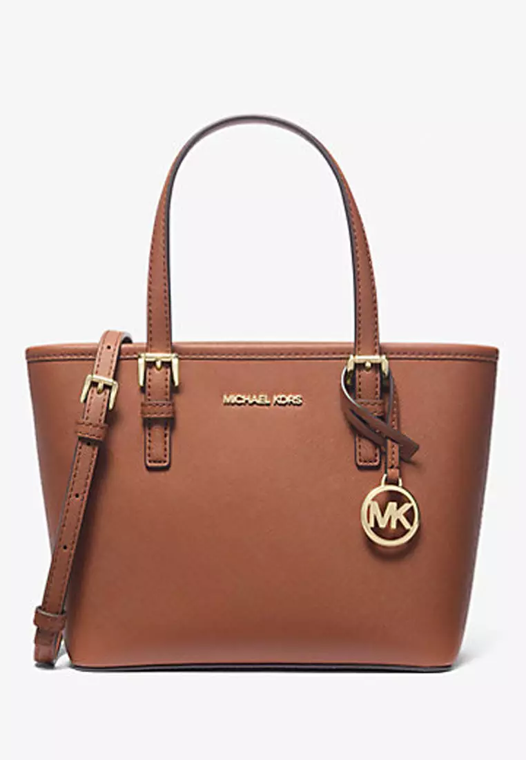 Jet Set Travel Extra-Small Saffiano Leather Top-Zip Tote Bag