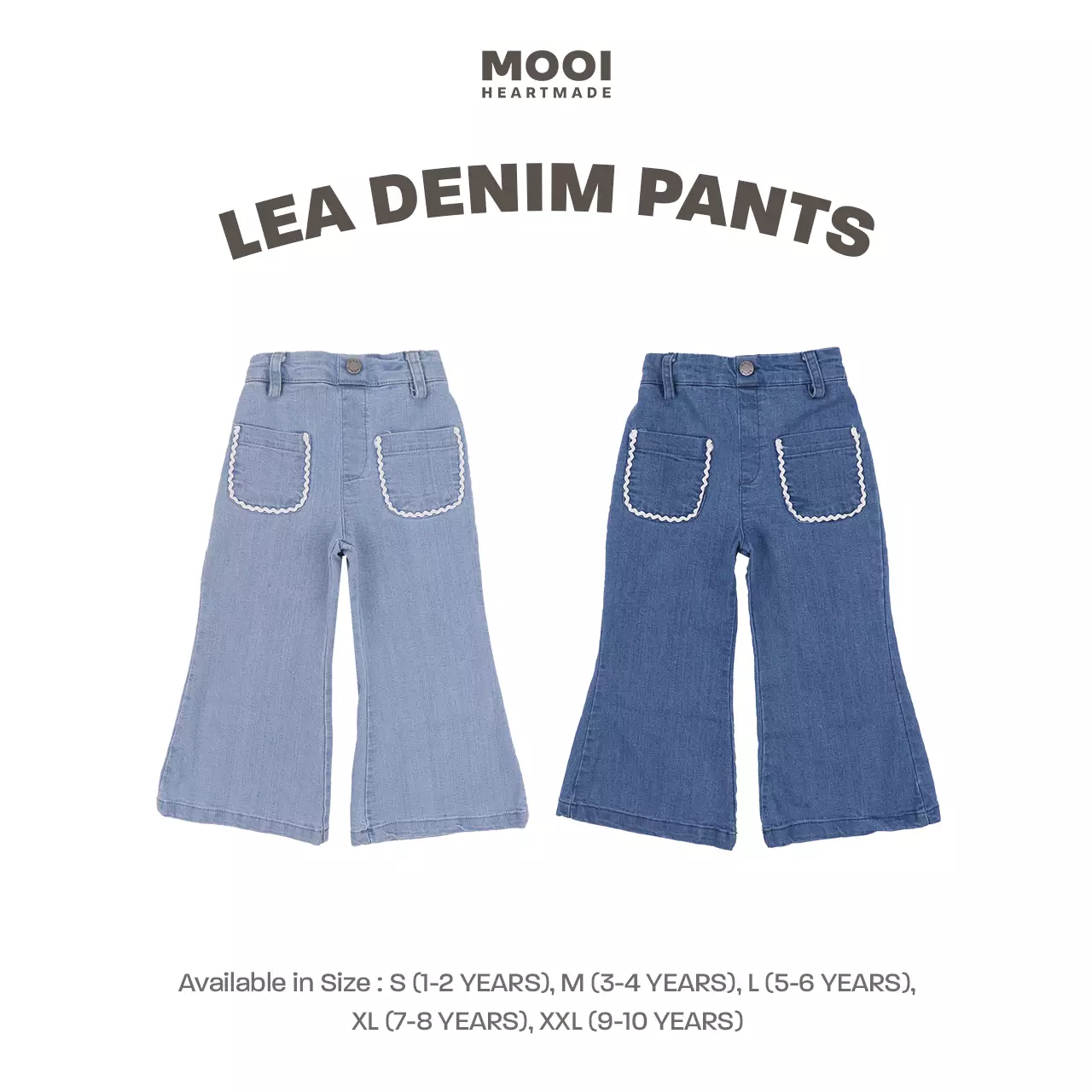 Mooi Celana Jeans Anak Kids Lea Denim Pants - Medium Blue