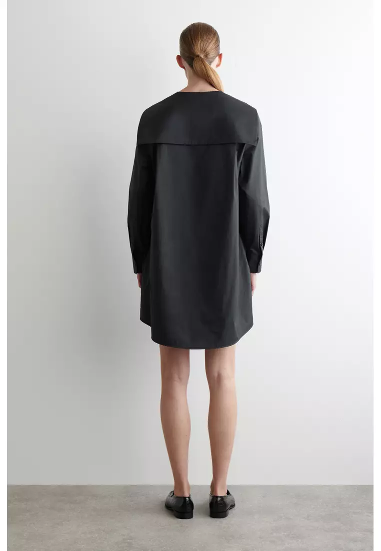 SAILOR-COLLAR COTTON MINI DRESS
