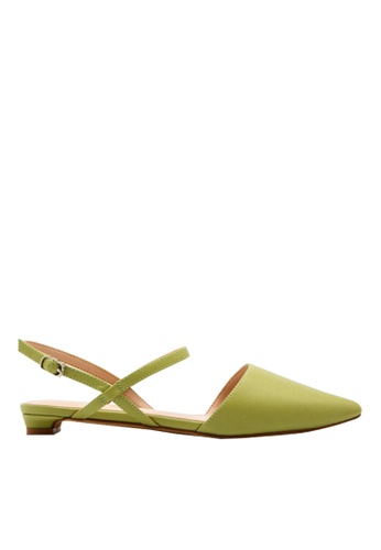 Twenty Eight Shoes green VANSA Ankle Strap Pointed Low Heel Shoes VSW-F240915 57887SH2FF0942GS_1
