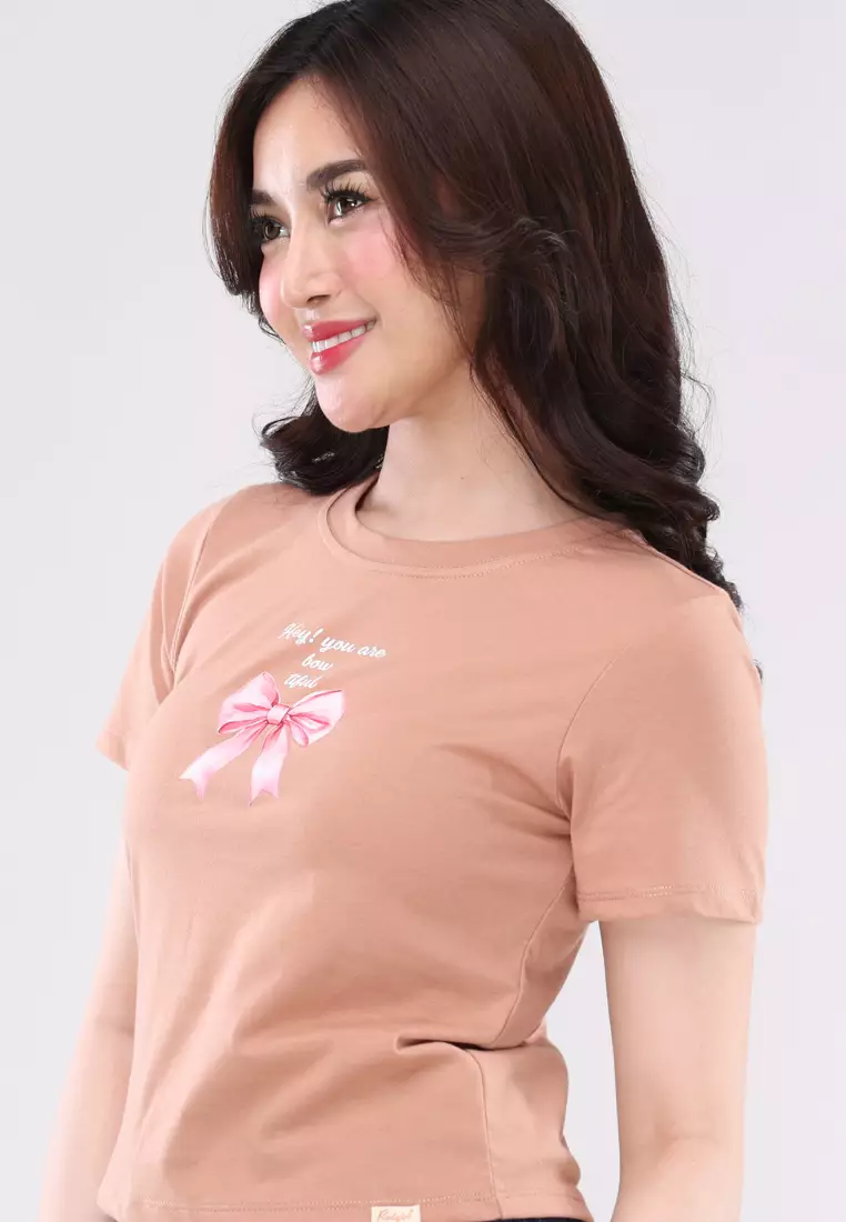 Single Jersey Short Sleeves Round Neck Basic Top