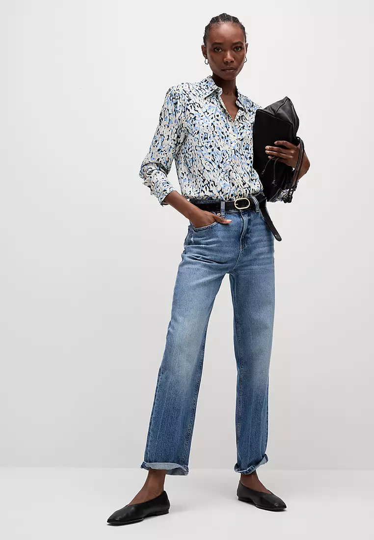 Printed Collared Blouse