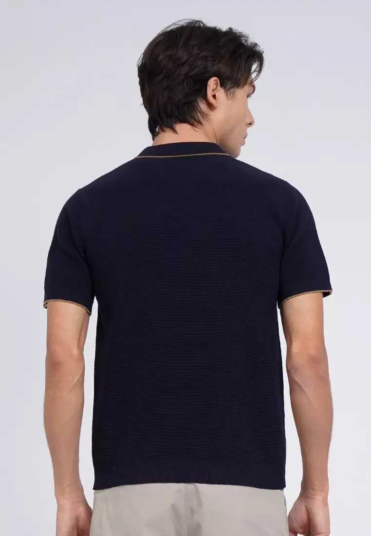 Short Sleeve Zipper Polo Shirt