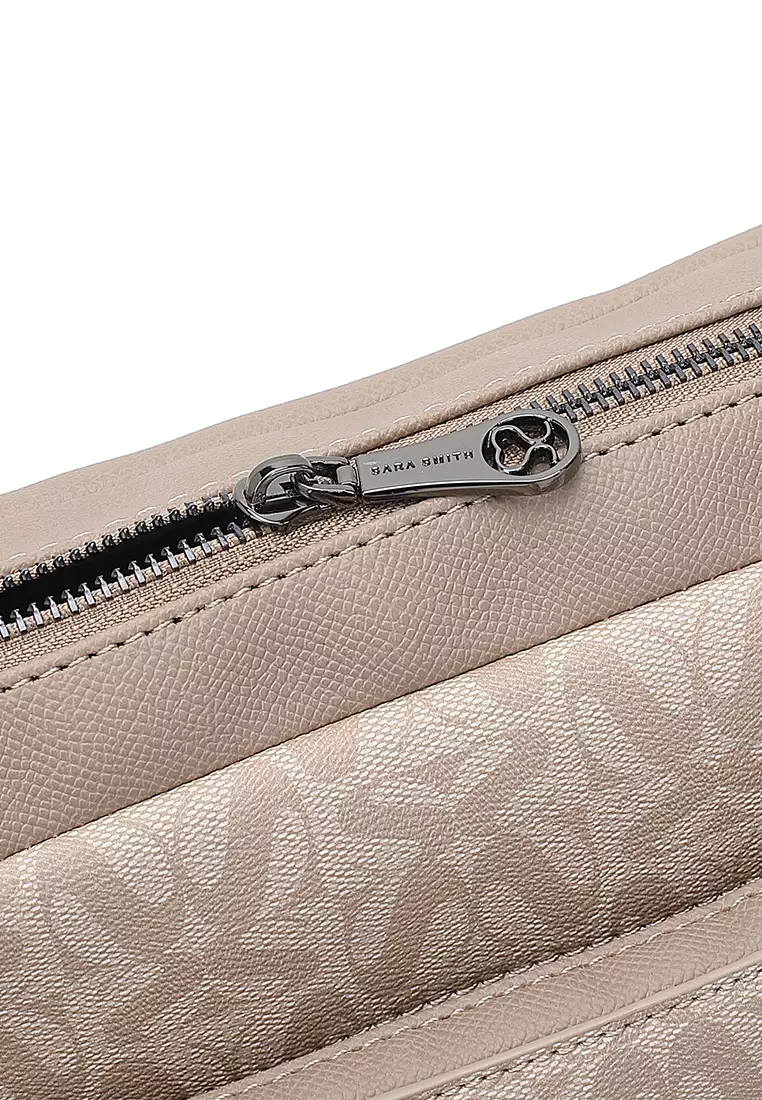 Men's Sling Bag / Crossbody Bag - Beige