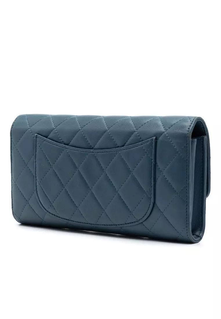 Pre-Loved Chanel Cc Lambskin Classic Long Flap Wallet