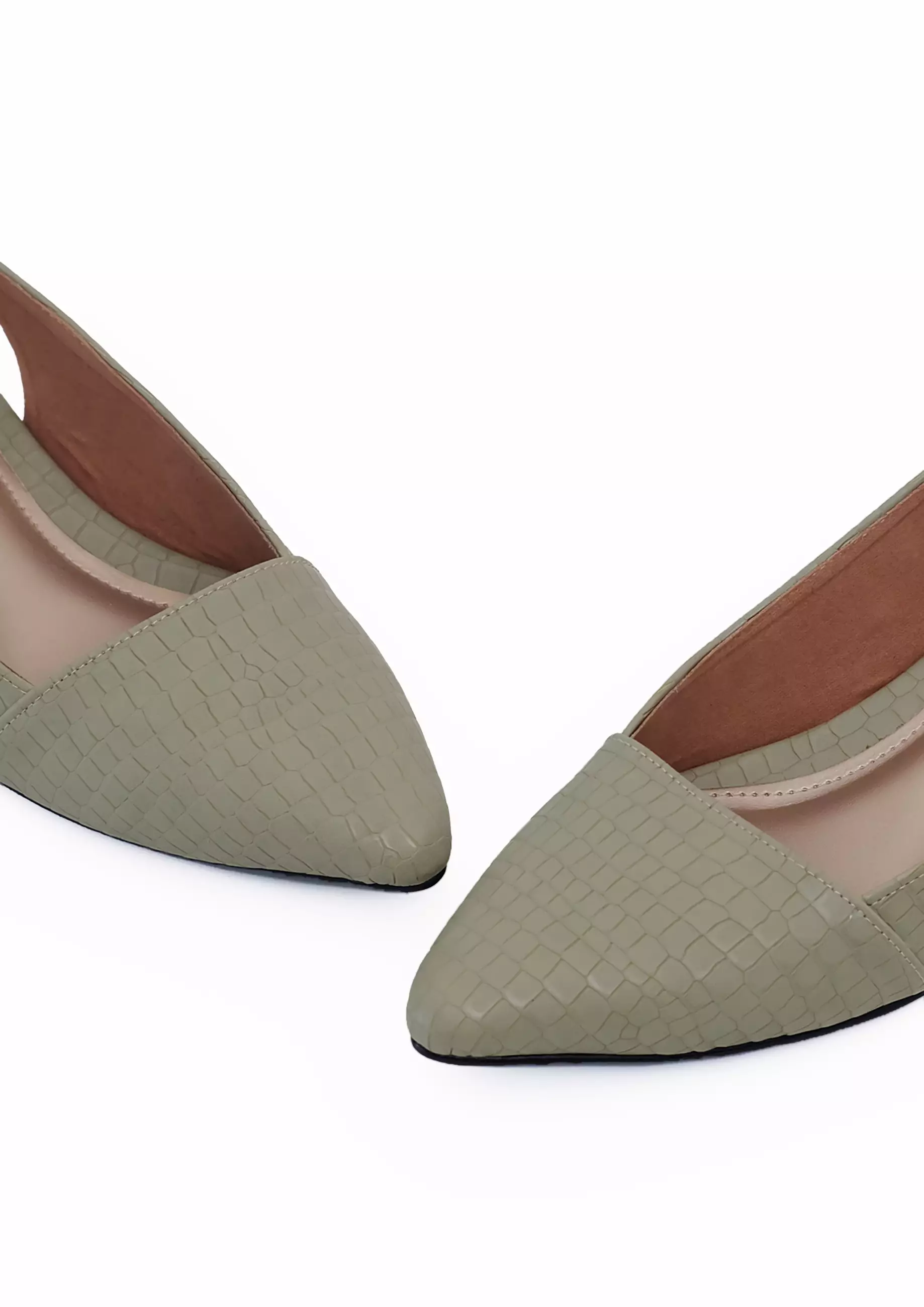 VIVI NICI - Delphine Sepatu Sandal Mules Wanita Hak 3 Cm Mint Green