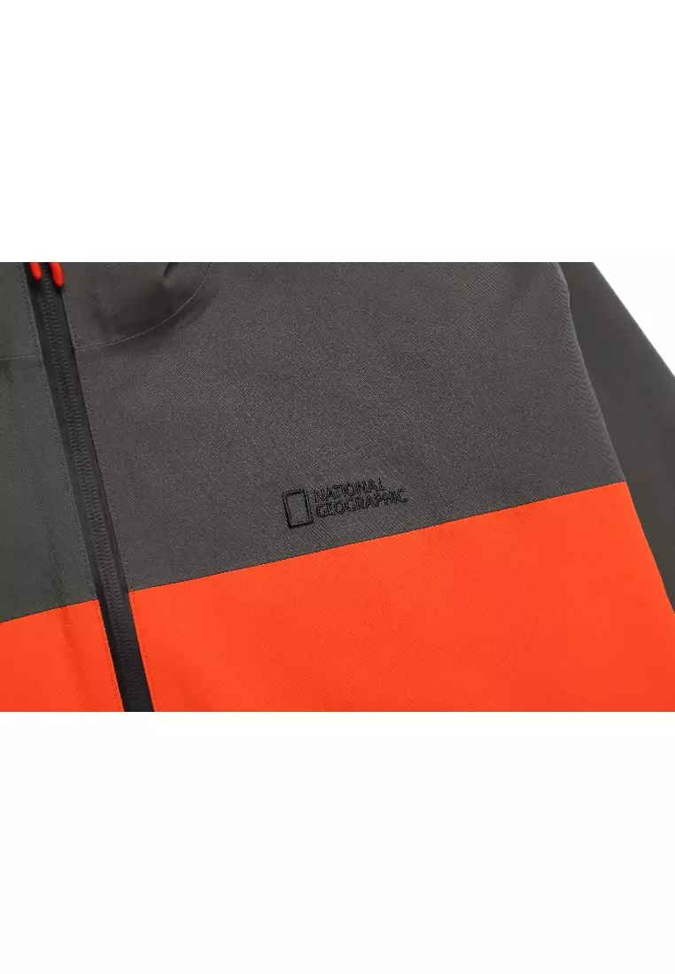 男女同款拼色半寬鬆三層防水風褸