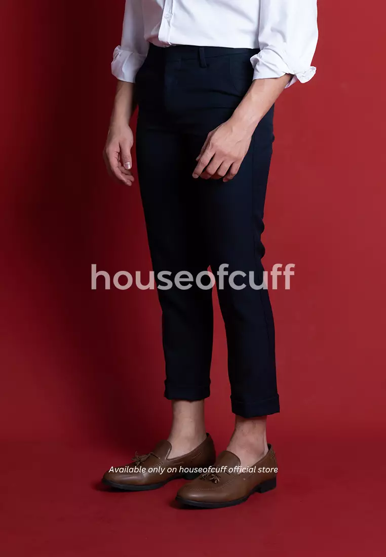 Celana Ankle / Cropped Pants Slimfit Sirwal Biru Navy