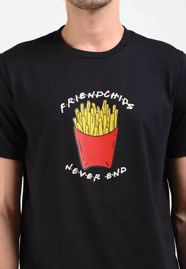 Manzone Kaos Lengan Pendek Pria Blak - Black