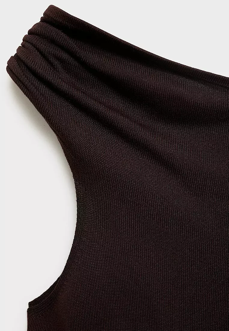 Asymmetrical Fine Knit Top
