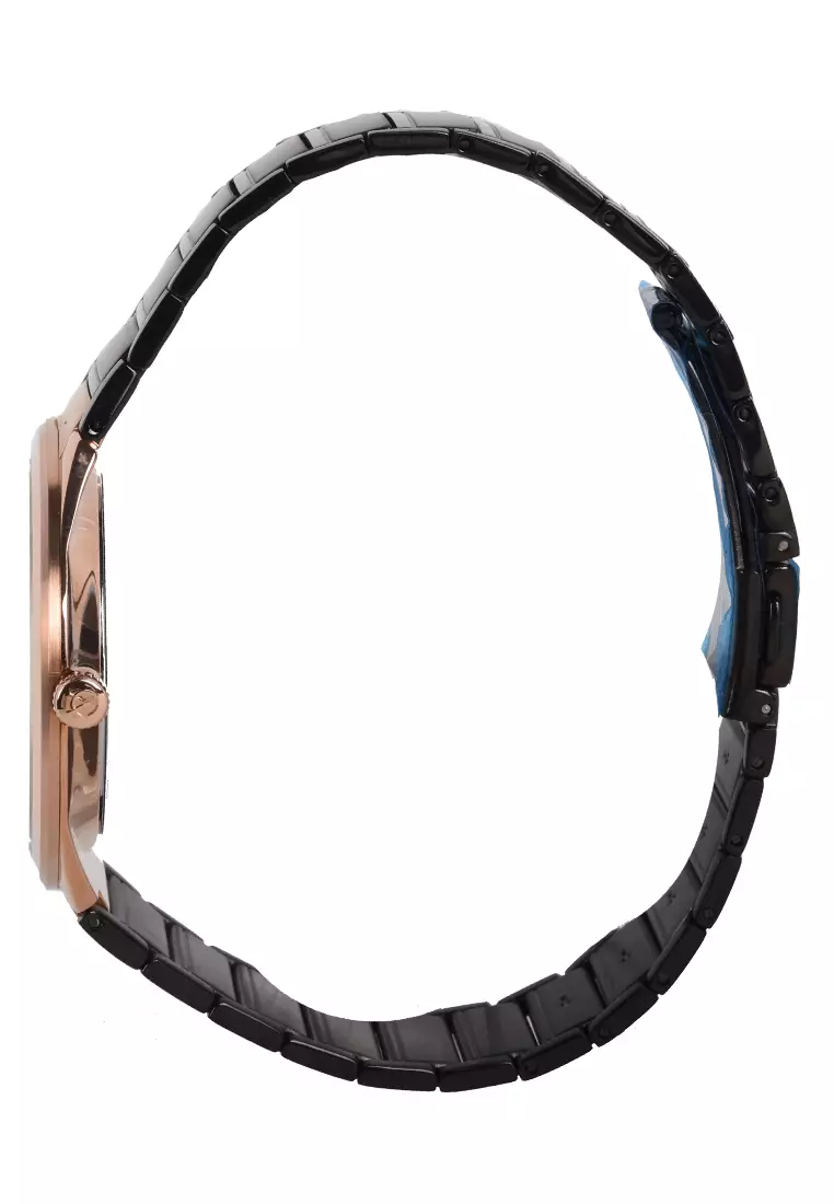 Alexandre Christie Sapphire - Jam Tangan Pria - Rosegold - Black Stainless Steel Bracelet - 8538MDBBRBA