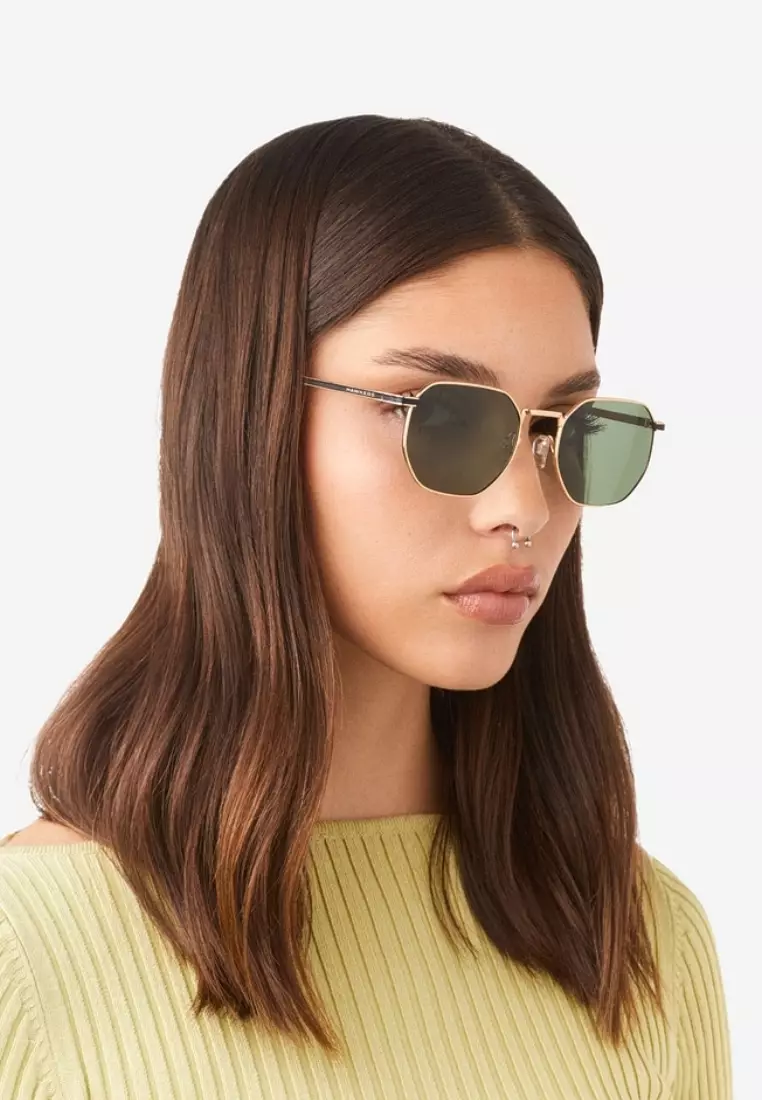 Sixgon - Polarized Gold Aligator Sunglasses for Men and Women, Unisex. Official Product designed in Spain