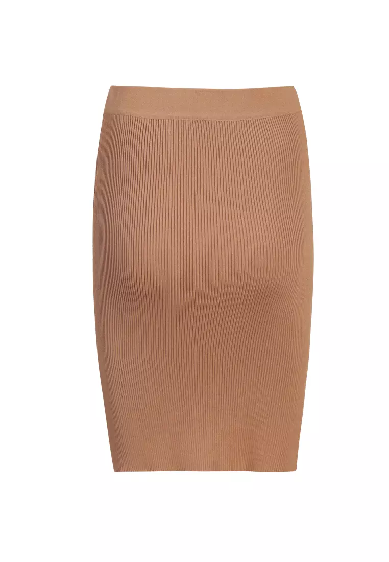 Buy London Rag Knitted Pencil Skirt in Brown 2025 Online ZALORA