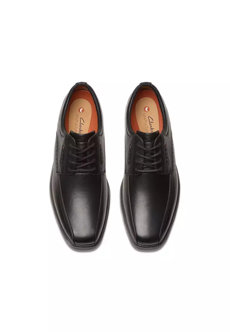 Clarks Men's Northam Race Slip On Leather Casual Shoes, Black, Size 11W, NIB EBa