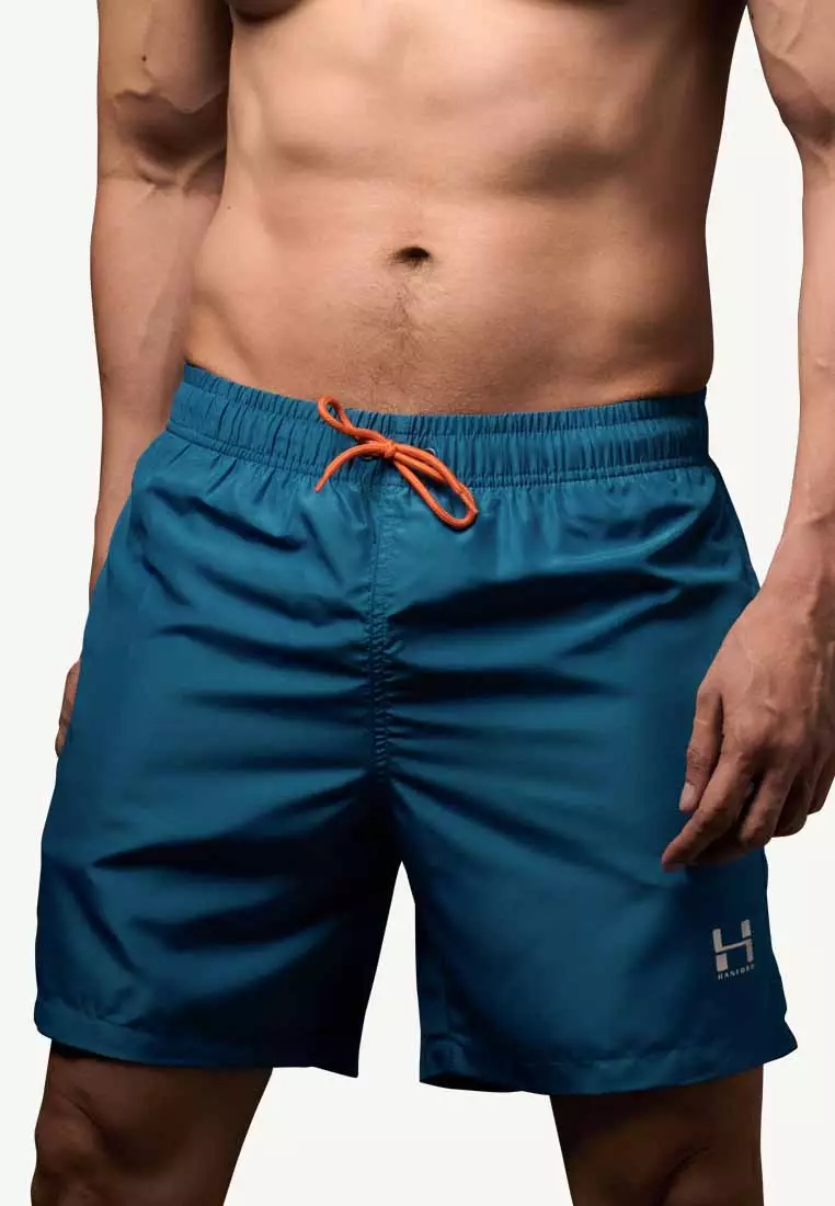 Swim Sports Shorts with Drawstring with Mesh Pouch Brett -Lyon Blue(SinglePack)