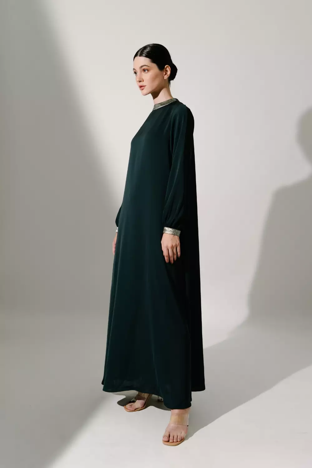 DEMURE&CO - DANIA KAFTAN IN DARK FOREST - FURSAN SILK -  DRESS