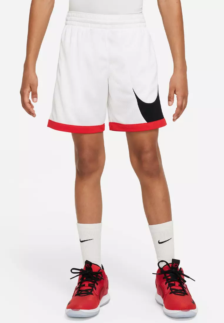 White boys 2025 basketball shorts