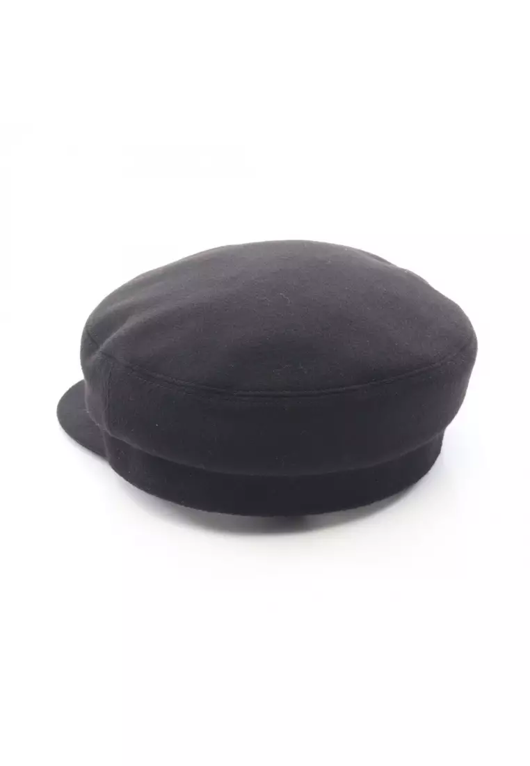 Pre-Loved Hermès Deauville casquette hat cashmere black