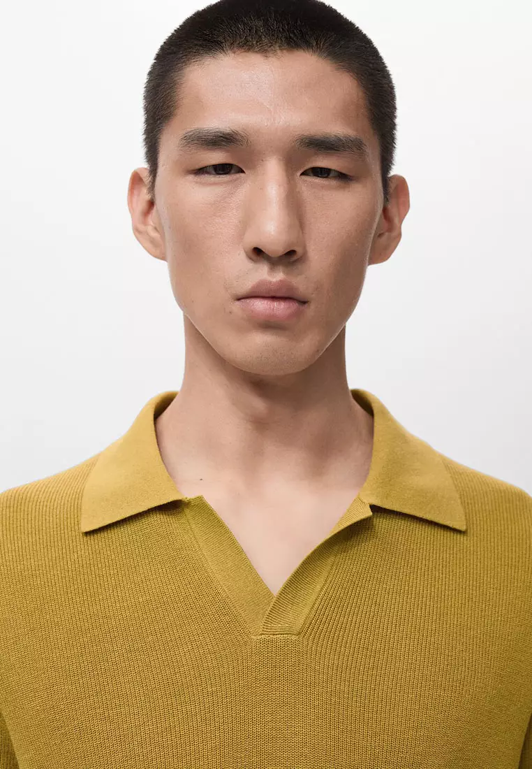 Structured Knitted Polo Shirt