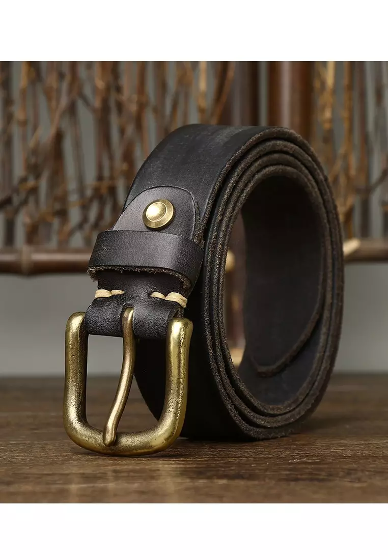 Genuine leather on sale belts online