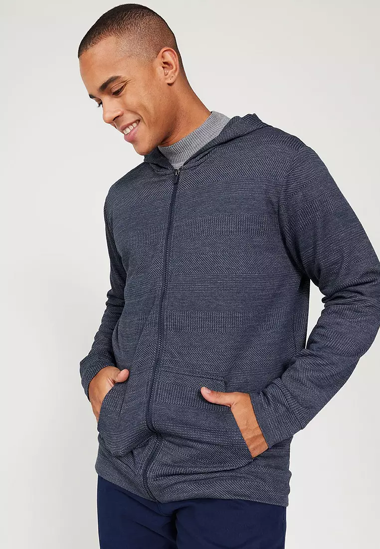 Hooded Zipper Sweatshirt Jacket