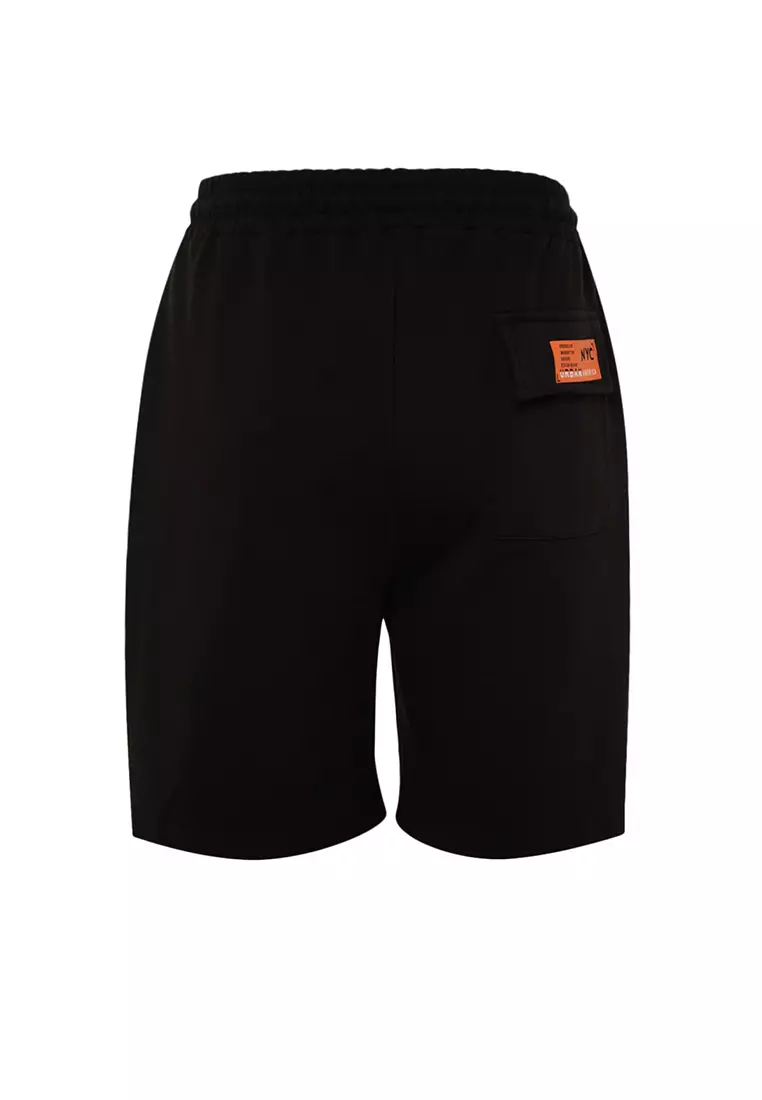 Slogan Printed Shorts