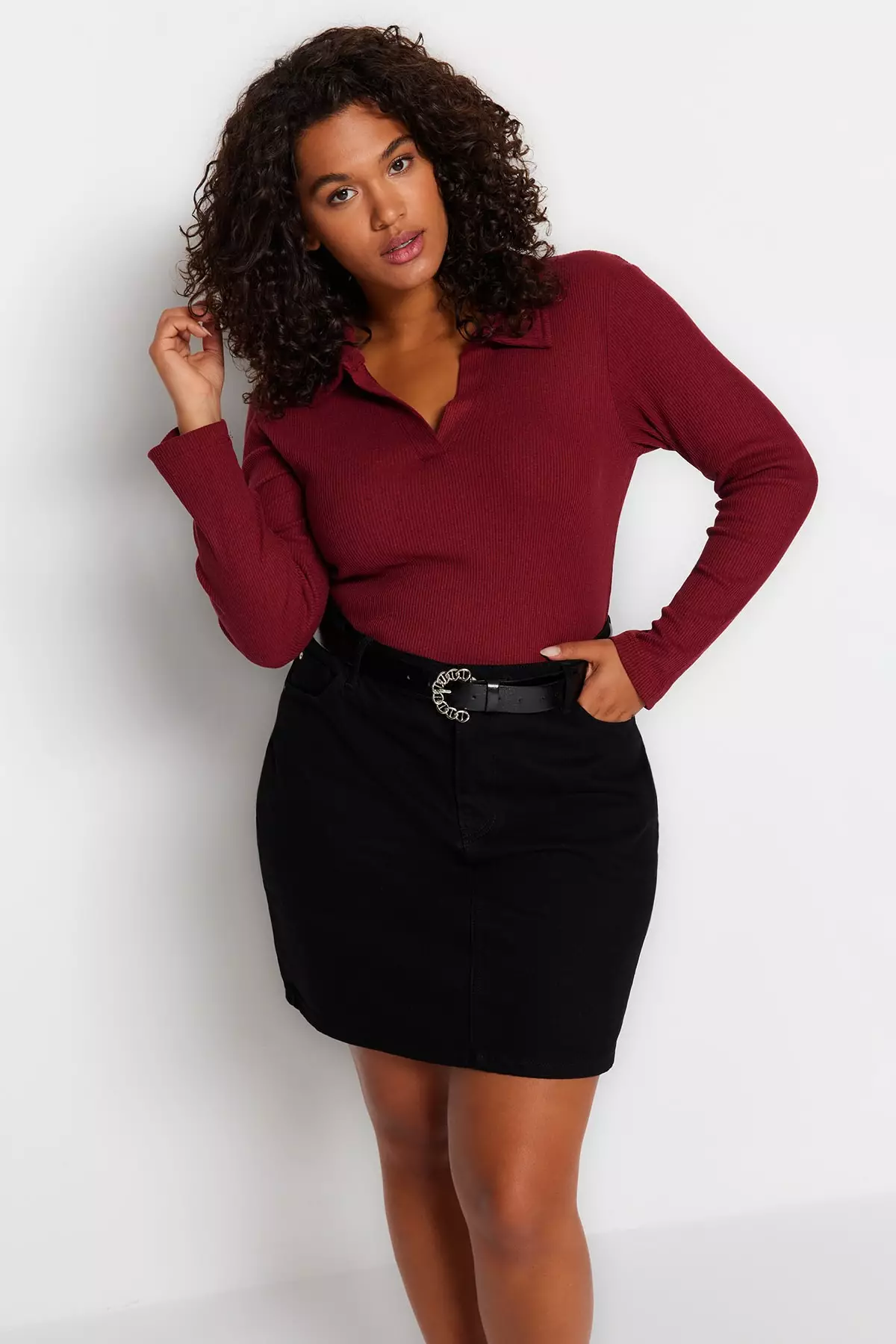 Plus size clearance corduroy pencil skirt