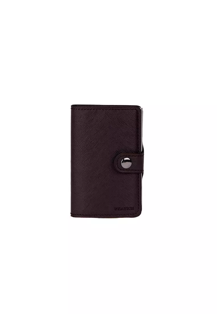 Buy Wharton Wharton Small Leather Metal Compartment Card Holder