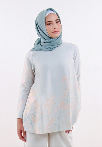 Jual Queensland Blouse Wanita Muslim A03975q Biru Muda Original Zalora Indonesia