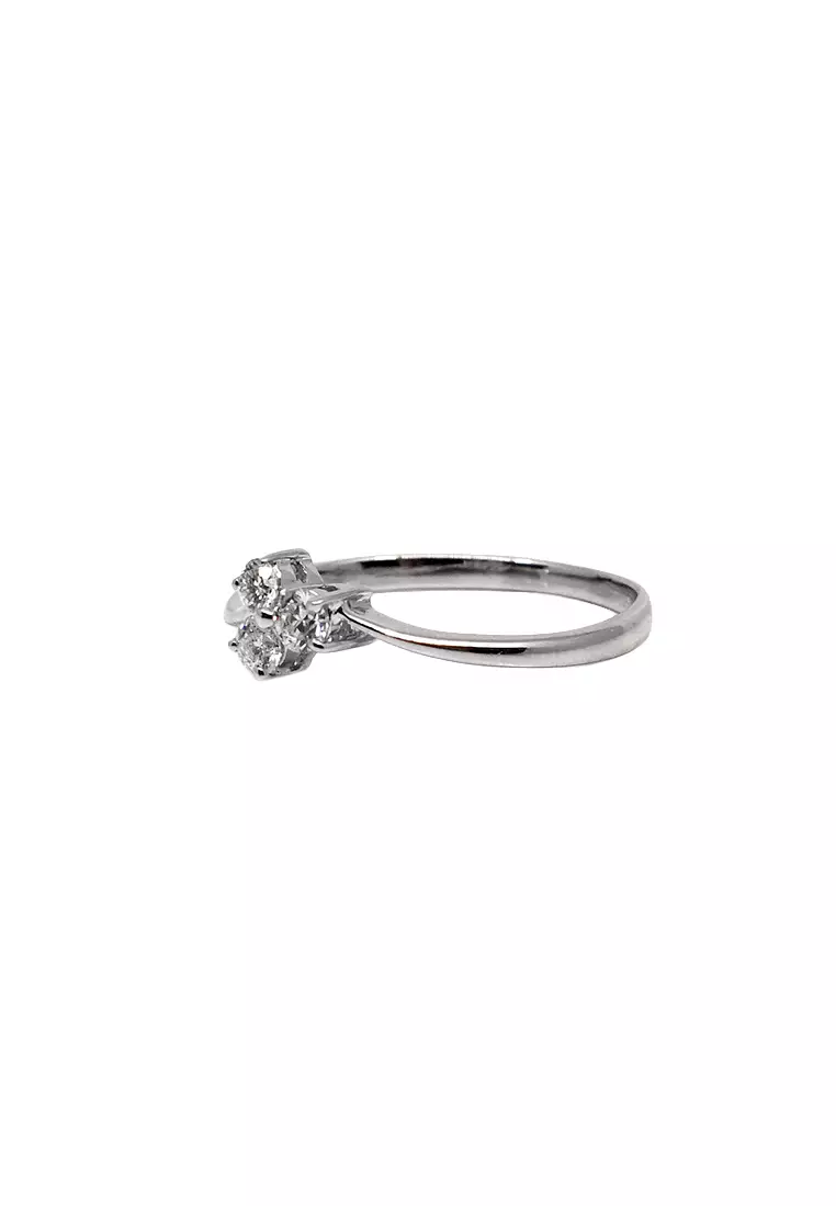 18K White Gold Lady Ring with Diamonds