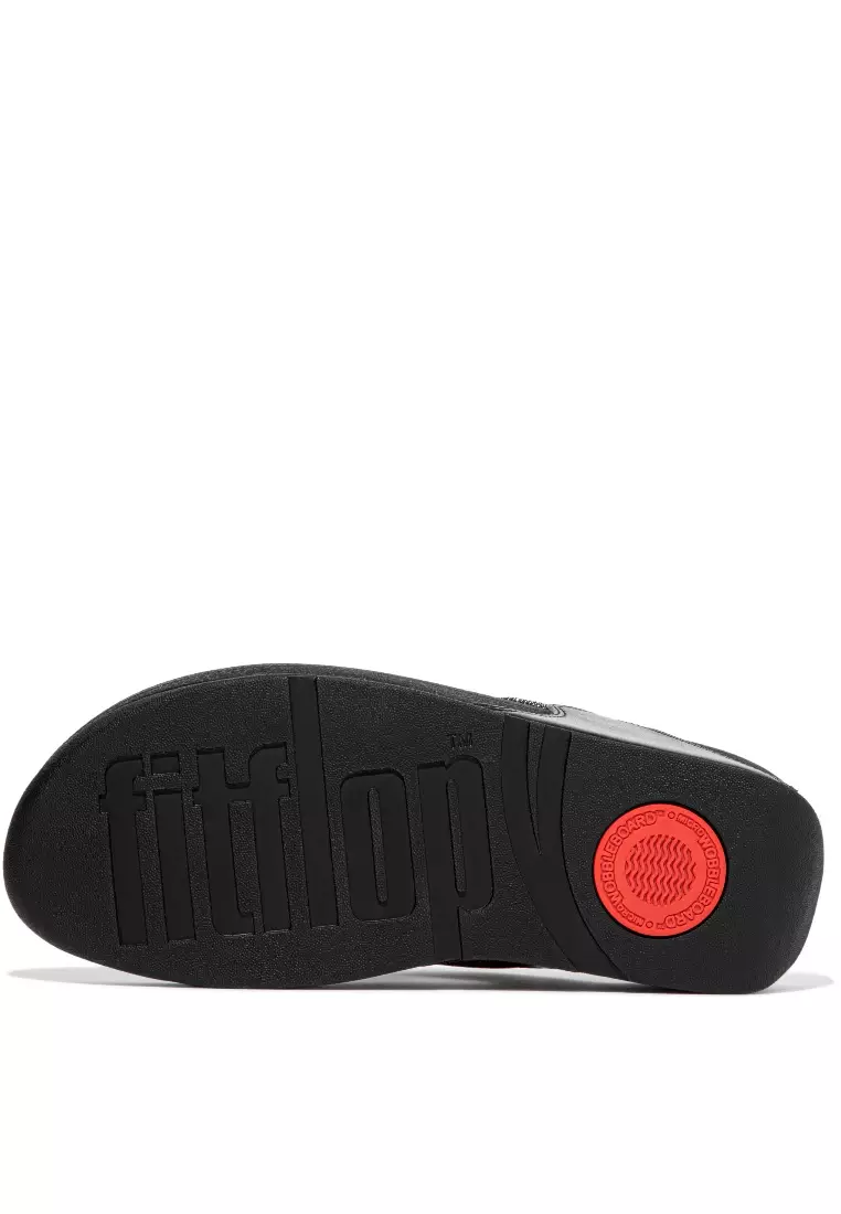 FitFlop LULU Women's Glitz Toe-Post Sandals - All Black (ET8-090)
