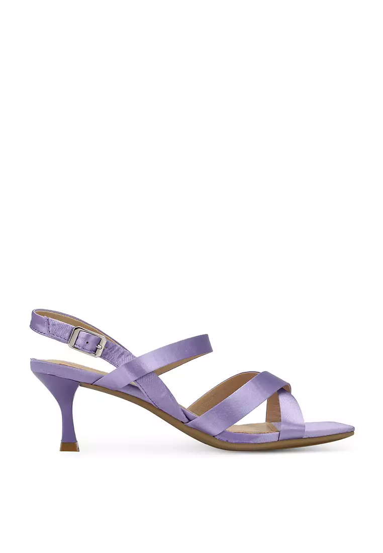 Purple deals strappy heels