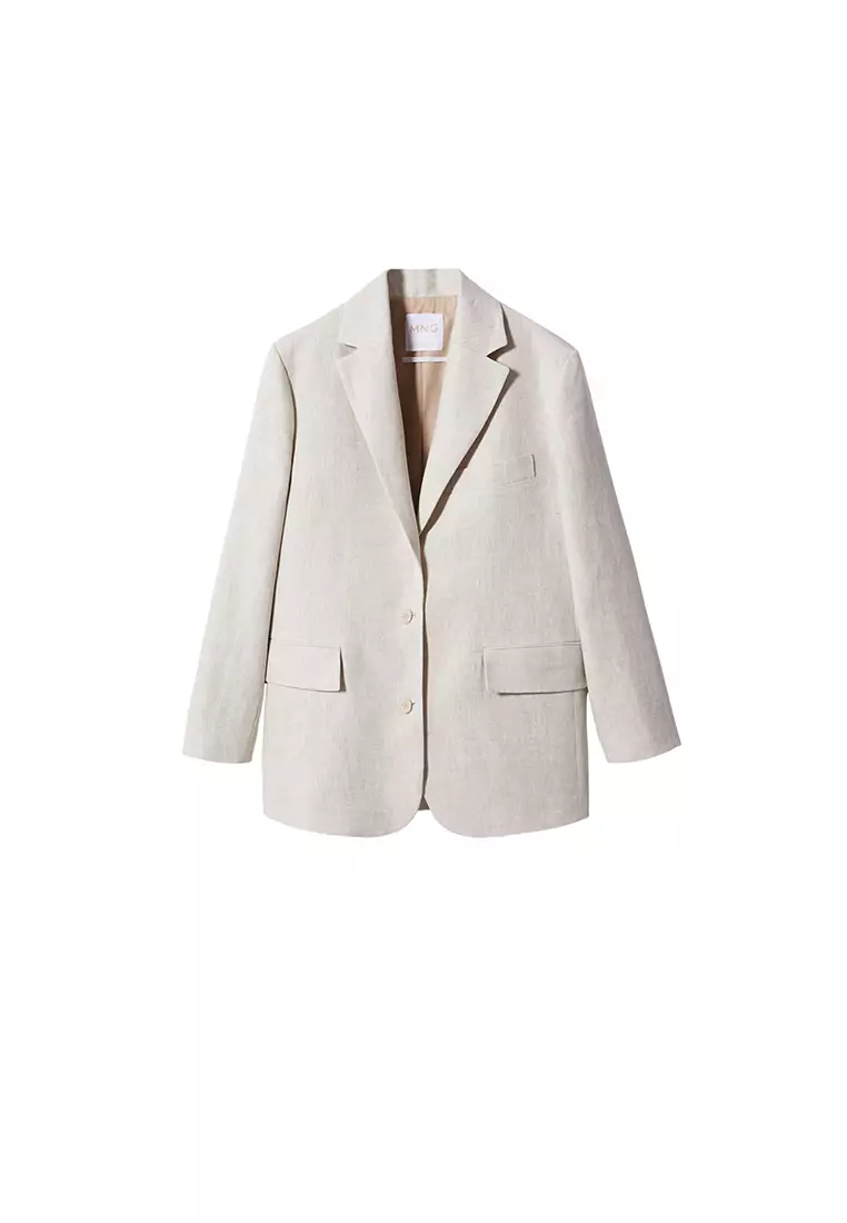 Buy Mango Linen Oversized Jacket 2025 Online ZALORA Philippines