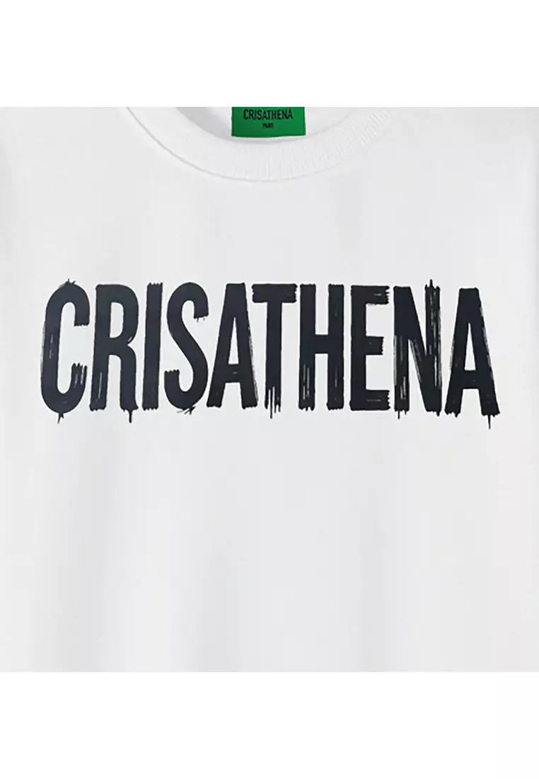 Crisathena Brush Hoodie in White