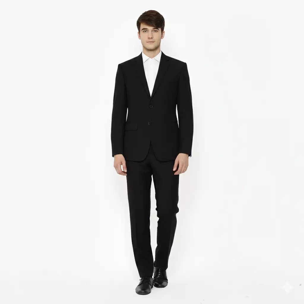 Lawell Celana Pria Formal Warna Hitam | EDWARD-P | Motif Salur Halus | Pleat Model