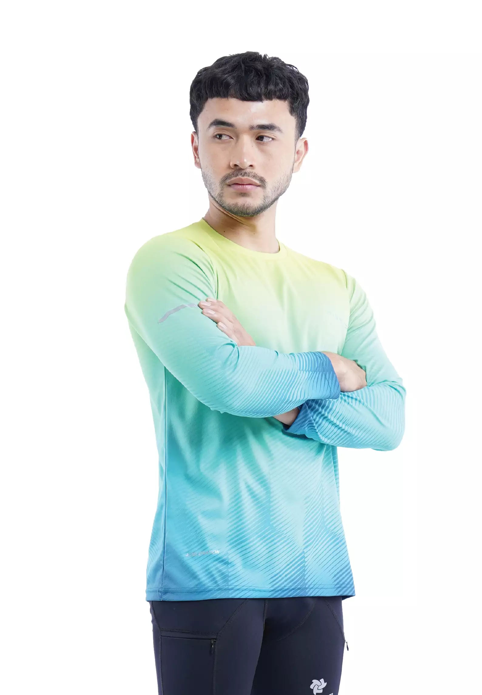 Tiento Jersey Running Anti UV Baju Olahraga Lari Pria Lengan Panjang Kaos Dryfit Long Sleeve Men Xceleration