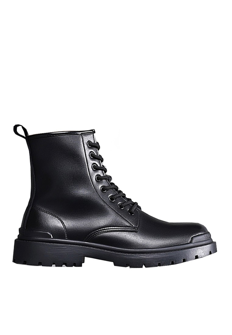 VANSA Top Layer Cowhide Lace-up High-top Martin Boots VSM-B2001