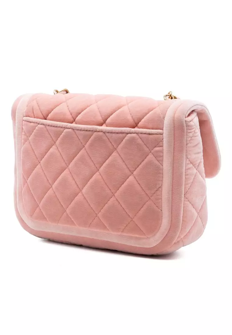Pre-Loved Chanel Mini Quilted Velvet Double Frame Flap