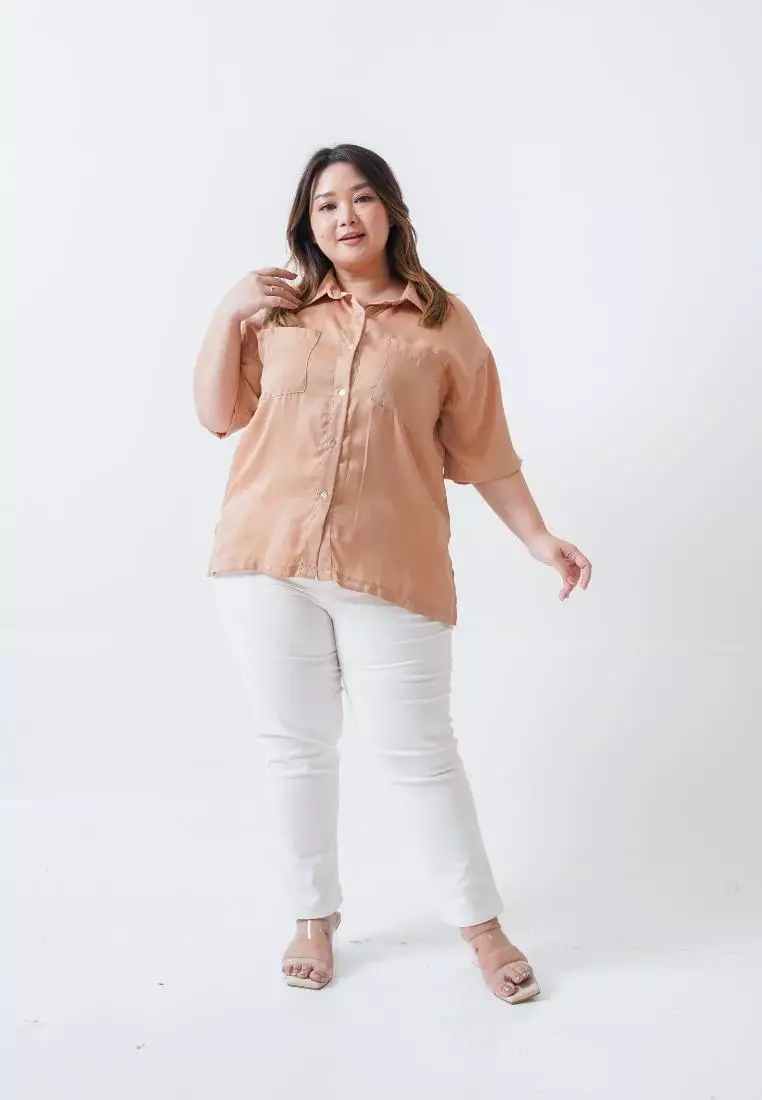 Plus Size Shirts Mordy Apricot