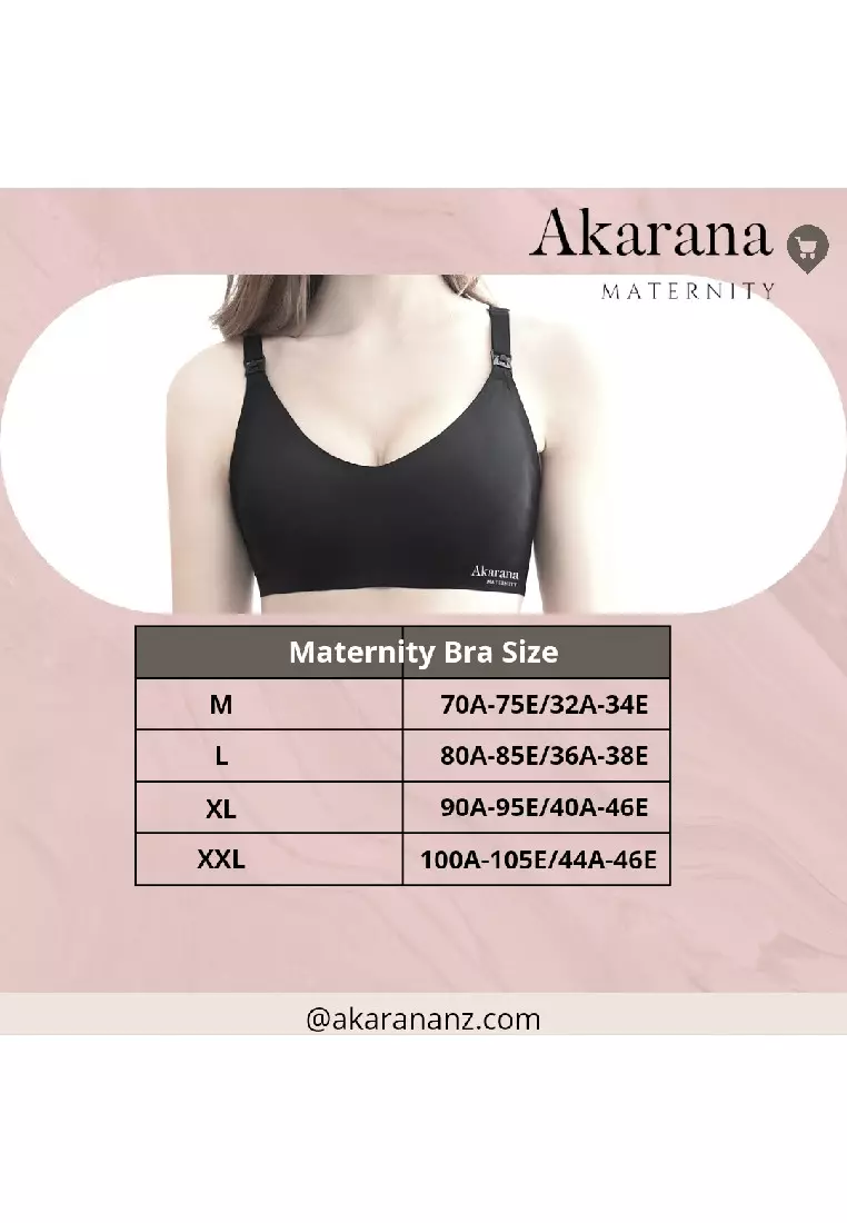 AKARANA BABY Akarana Maternity Lace Trim Snap Front Maternity & Nursing Bra  - Black 2024, Buy AKARANA BABY Online
