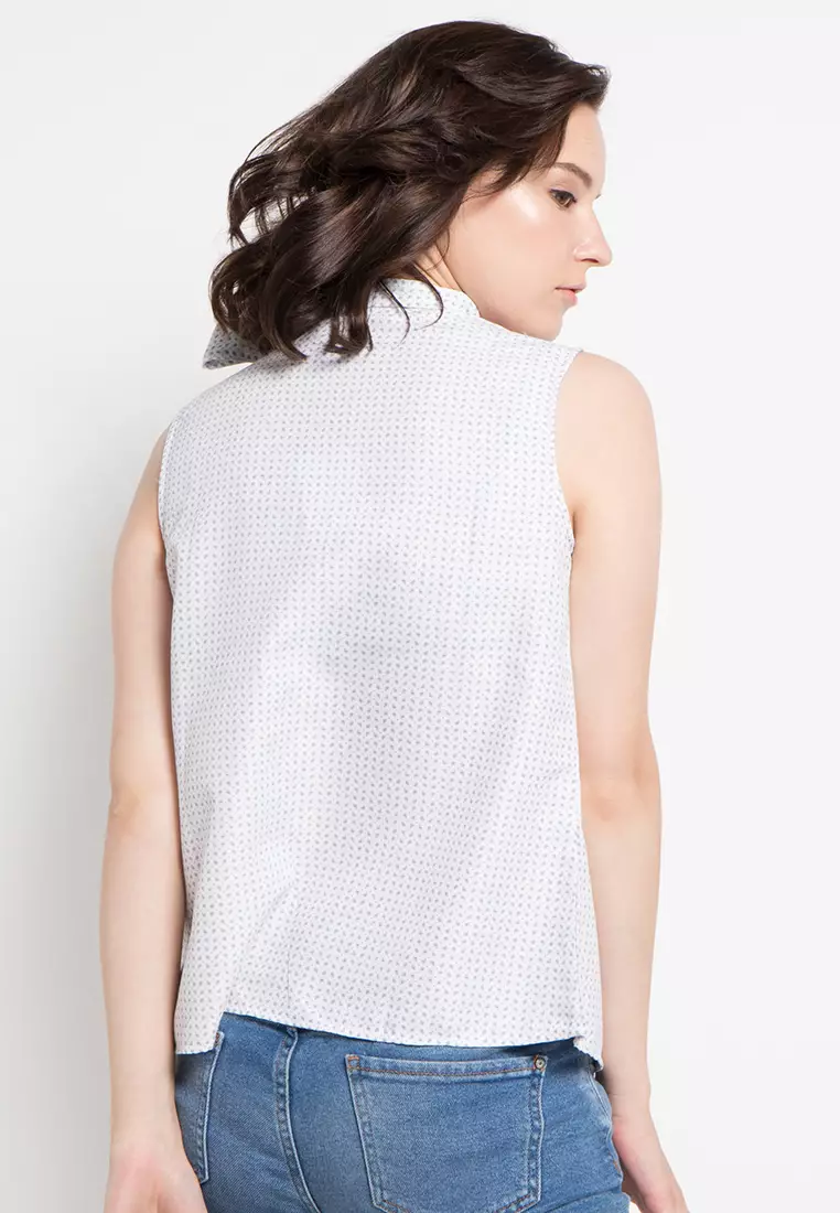 Sophistix Acacia Blouse In White Print