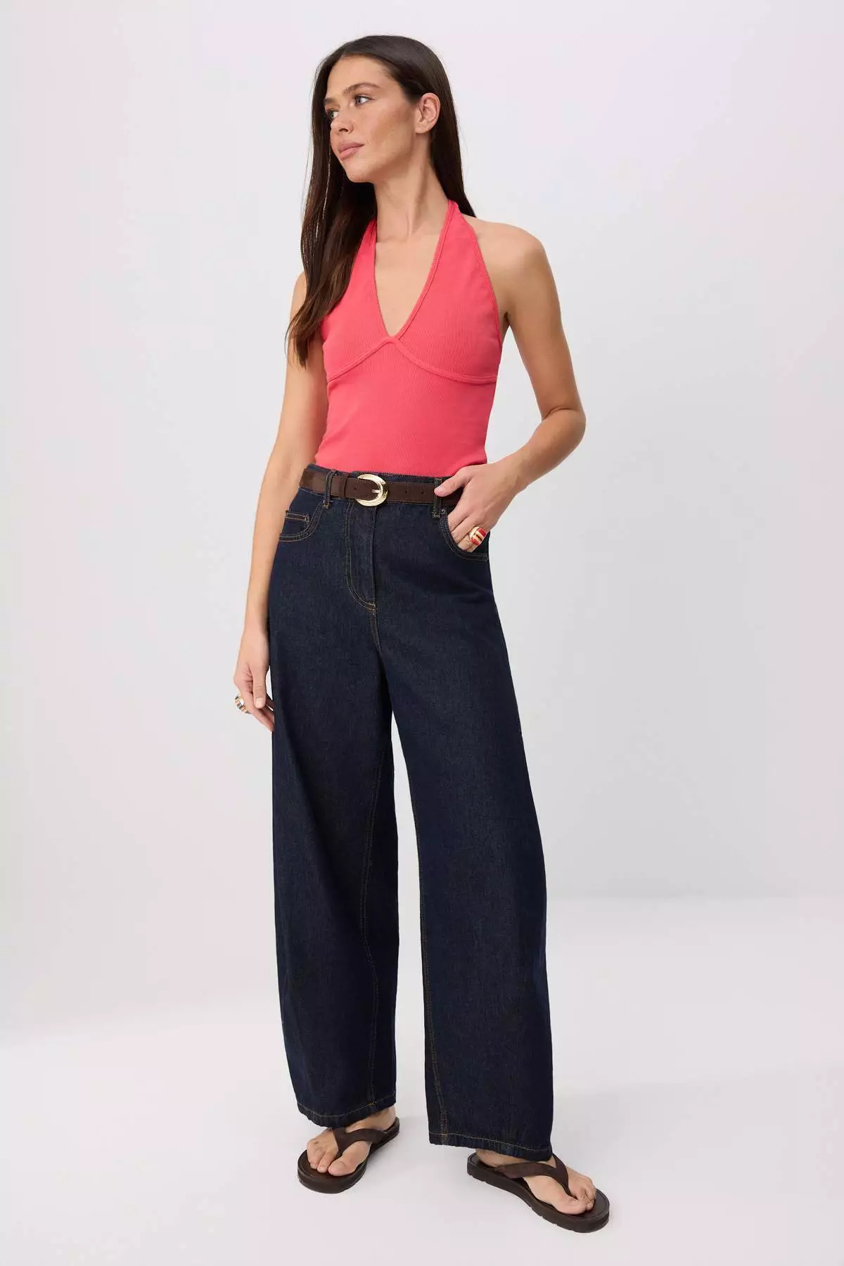 Fuchsia Plain Regular Neckline Tie-Detail Sleeveless Corded Fabric Stretchy Knitted Blouse Twoss26Bz00763