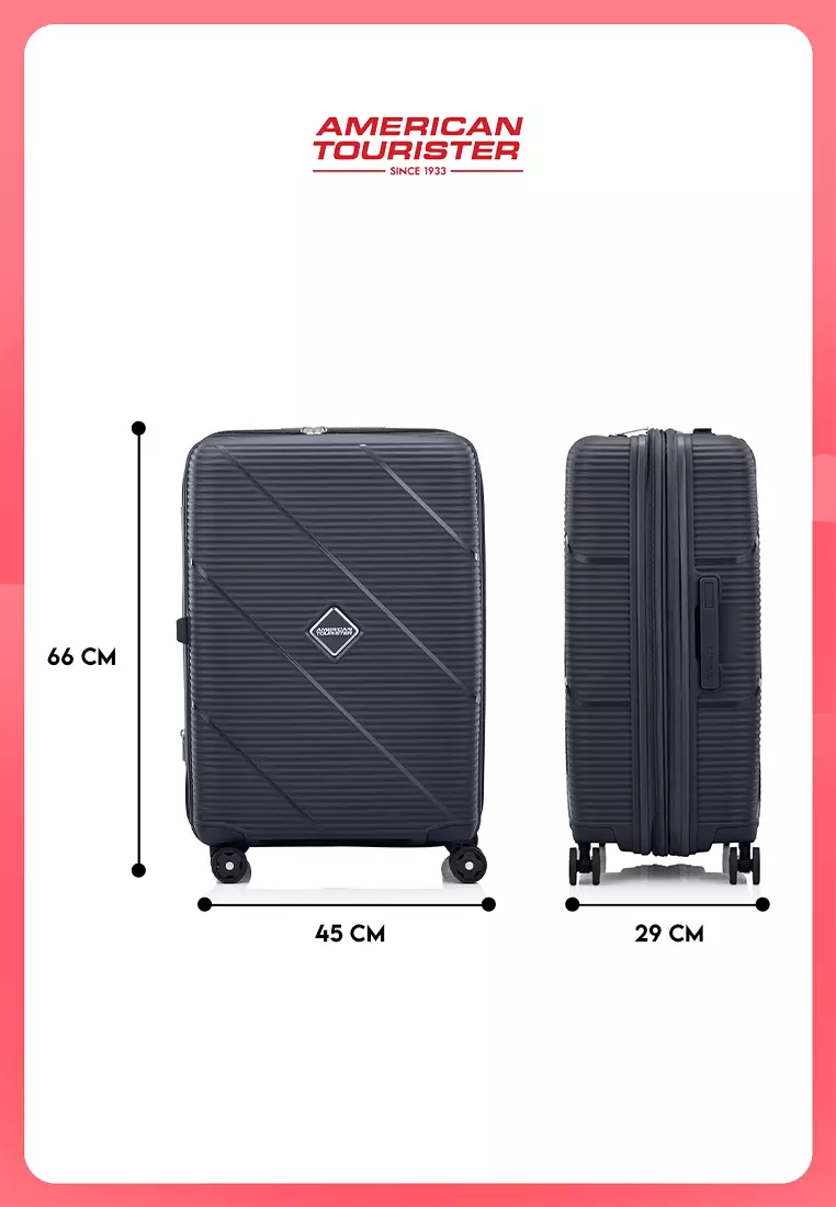 Bundle American Tourister Koper Ezylif Cabin Black + Ezylif Medium Black